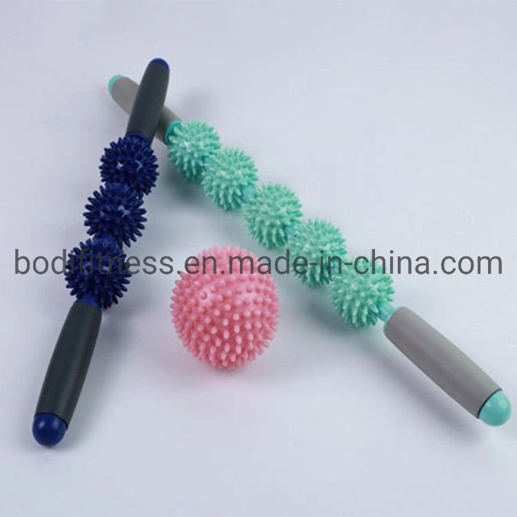 Hot Sale Wholesale Yoga Stick Spiky Ball Hedgehog Ball Relax Muscle Roller Massage Stick