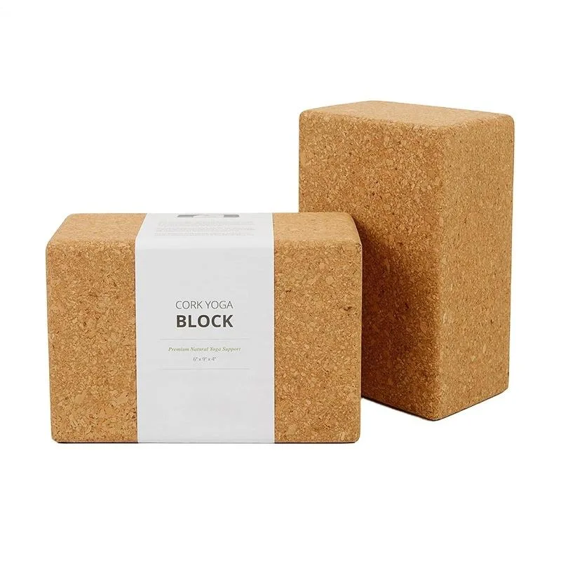 Natural Cork Yoga Eco Friendly Cork Material 3*6*9 Inch Yoga Block, Custom Printed Recycled Pilate Block